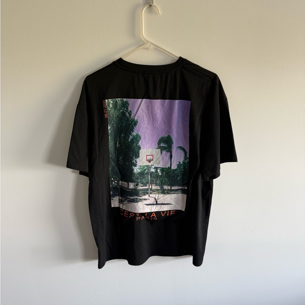 SHEIN Women’s Black Short Sleeve Basketball Graphic Tee